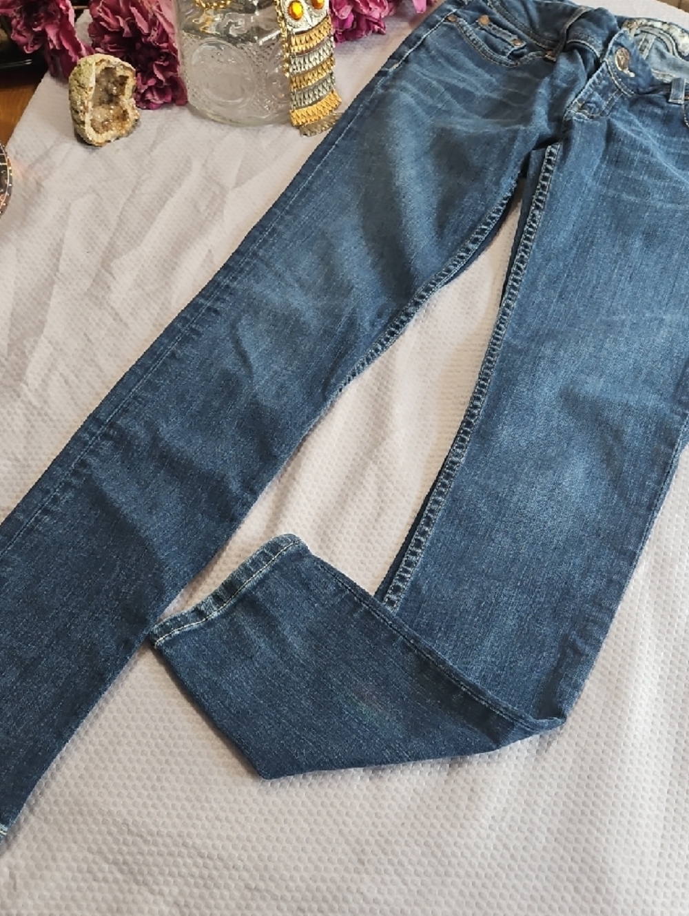 BKE Stella Skinny Jeans - Dark Blue Wash 29R - Picture 8 of 16